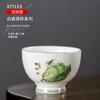 Wufu Linmen Met Jade Kung Fu Taza de té pequeña Taza de té de porcelana blanca para el hogar Juego de té de Kung Fu Tazas de té