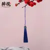 Franja de Coroa Cloisonné Estilo Antigo Franja Pendente Hanfu Leque Redondo Marcador de Página Pente Pingente Decorativo Fabricante Estoque Atacado