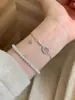 Popular Racket de Bádminton Coreano de Xiaohongshu Collar de Diamantes Tres Juegos de Diseño Nicho Pulsera Elegante Dropshipping