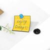 Etiqueta original Inglês carta cartoon broche inspirador positivo slogan doce estilo liga de zinco Espinho pino emblema