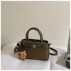 Bolsa Pequeña Retro Portátil de Comercio Exterior para Mujer Nueva Elegante de Moda para el Trabajo Versátil Cepillada de un Solo Hombro Cruzada