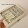 Caja de Joyería de 9 Compartimentos con Ventana Transparente, Caja de Almacenamiento de Terciopelo de Alta Gama para Pendientes, Aretes y Anillos, Caja a Prueba de Polvo para Joyería de Exportación