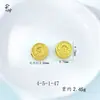 Accesorios de Joyería DIY de Cinco Vías Dios de la Riqueza Oro de Arena Vietnamita Colgante Redondo Mantra de Seis Palabras Cobre Chapado en Oro Estilo Étnico Colgante Redondo con Agujero