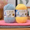 Algodón de Leche de 5 Hebras Lana Cinco Hebras Venta al por Mayor Lana para Bebé Ganchillo Zapatillas Bolso Muñeca Hilo de Lana Grueso Medio para Tejer a Mano