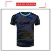 Camiseta de treinamento militar camuflada de manga curta, secagem rápida, respirável e em malha. Roupa esportiva de treinamento militar camuflada para homens.