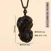 Collar con Cuerda y Colgante Pixiu de Obsidiana Natural al por Mayor Nuevo Estilo Chino Dominante para Pareja Hombre y Mujer Colgante Pichu Personalización