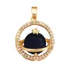 K93 Accesorios para Joyería DIY Estilo Europeo y Americano Color Luna Estrella Polar Arcoíris Zircón Colgante