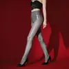 Meias Aurora Veludo Quente Espessas de Seda Preta Brilho Oleoso Calças Legging Modeladoras de Micropressão 90D Meias de Princesa Meias Base Femininas Outono/Inverno