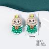 Accesorios de Resina Dibujo Animado Rab Paño Serie Navideña Muñeco de Nieve DIY Pegamento Crema Parche para Carcasa de Teléfono Decoración Adhesivo para Refrigerador