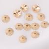 Suporte de flor oco de ouro 14K feito à mão faça você mesmo pulseira espaçador de contas material pulseira de pérola colar flor chapéu acessórios