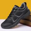 Sapatos Masculinos de Cadarço Verão 2025 Primavera/Verão Vazados Tênis de Treino Bico Redondo Malha Respirável Tênis de Cadarço Leves Sola Grossa