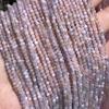Cuentas sueltas de morganita 2-4 mm Ángulo de corte de morganita Facetadas Cuentas redondas pequeñas Para enhebrar Accesorios de joyería DIY Productos semiacabados