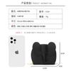 Porta-cartões tipo acordeão de couro genuíno japonês ins personalidade criativa carteira com zíper de elefante pequeno porta-cartões de identificação multicartão de cor sólida