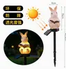 Luzes solares de paisagismo para exterior, luzes de solo com animais simulados, luzes decorativas de ambiente para pátio de villa, luzes de LED para gramado