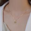 2024 TikTok Hot Selling Imitação Hetian Jade Fuk Bolsa Colar Feminino Leve Luxo High-end Jasper Vintage Moda Clavícula Corrente para Mulheres