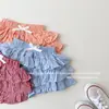 Nueva falda de volantes de verano para niñas, falda pastel TUTU de cuadros para bebé, falda mullida elegante disponible para venta al por mayor