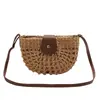 Bolsa de Palha Tecida Moda Feminina Primavera 2026 Novo Estilo 2020 Bolsa Transversal de Palha Bolsa de Praia Ins Bolsa de Rattan para Férias