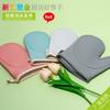 Guantes Cortos de Algodón y Silicona Midian Adecuados para Horno de Microondas Aislados para el Hogar Guantes de Dos Dedos Aislados Antiescaldado Antideslizantes Cocina