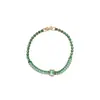 Pulsera de Cierre Geométrico Cuadrado Redondo de Circonita Retro Europea y Americana Lujo Ligero Nicho Gama Alta Personalizada Exquisita Joyería de Mano para Mujeres