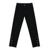 Jeans Rasgado com Zíper e Fenda no Peito Marca Americana Tendência High Street Slim Reto Alto Versátil Calça Casual