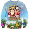 Camisa de cuello alto para Otoño e Invierno de Halloween Suéter Casual para Hombre Suéter con Impresión Digital 3D Calavera Ropa para Adultos y Niños Navidad