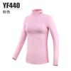 Nueva camiseta de golf PGM para mujer, camiseta de manga larga con cuello alto para otoño e invierno, camiseta cálida para mujer con forro de terciopelo fresado