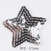 Spot de fábrica E-Commerce Nuevos bordados adhesivos de tela pegatinas accesorios para ropa lentejuelas polvo dorado bordado estrellas parche de boutique