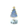 Vidro Esmaltado Zibo 8,5cm Árvore de Natal Colorida Escovada Ornamento Giratório Artesanato de Vidro Criativo Decoração de Carro