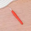 Agulha de Crochê Colorida com Cabo Macio Ferramentas de Tricô Feitas à Mão Cabo Macio Colorido Sólido Arco-Íris Alumínio Silicone Agulha de Fio Agulha de Crochê Arco-Íris