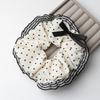 Dulce estilo coreano blanco y negro punto de onda cuadros anillo para el cabello de intestino grueso cuerda para la cabeza floral coleta alta coleta baja lote de fabricantes