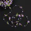 Flores de Rosa de Tela, Cuentas de Hilo para Decoración de Bodas y Festivales, Cadenas de Cuentas, Fabricación de Regalos DIY, Joyería, Materiales para Flores de Cabello, Venta al por Mayor