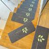 Alfombrilla para Escalones Adhesiva sin Pegamento Alfombra para Escaleras Alfombrilla para Escaleras de Casa Piso de Madera Maciza Antideslizante Silenciosa Alfombrilla para Pies Luminosa