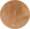 Collar de perlas barrocas transfronterizas europeas y americanas, diseño de nicho de lujo francés ligero, cadena de clavícula de doble capa, collar simple