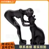 Cruz de impressão 3D de luxo best-seller transfronteiriço mulher criativa acariciando gato preto e branco ornamento de amor presente de Dia dos Namorados