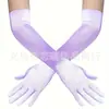 Accesorios para Mujer de los Años 1920 Spandex Satén Flocado Guantes de Charol Accesorios de Disfraz para Fiesta de Baile Transfronteriza en Stock