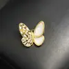 Elegante Broche de Mariposa Fritillaria Blanco Natural Suave Exquisitos Pines Pequeños de Insectos con Piedras Set Mismo Accesorio para Hombres y Mujeres