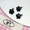 Pendente Colorido de Liga Metálica com Rosto Sorridente de Estrela Tinta Spray Dopamina DIY Acessórios de Joias Feitos à Mão Pulseira Corrente de Celular Material