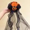 Diadema de Halloween, Diadema Luminosa de Cuernos de Calabaza, Accesorios Divertidos para Fotos, Accesorios para el Cabello, Decoraciones para Vestidos Festivos