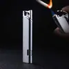 AM237 tira fina ultradelgada de metal inflable a prueba de viento encendedor personalidad creativa hombres y mujeres encendedor de cigarrillos
