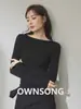 Camisa Básica de Tricô Cashmere e Seda Peça Única Redonda para Mulheres Outono Suéter Slim de Manga Longa com Gola Redonda para Mulheres