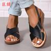 Comercio Exterior Zapatos de Talla Grande para Mujer wish Amazon Verano Europa, América y Sudeste Asiático Planos talla grande 43 Sandalias Gruesas para Mujer