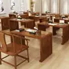 Mesa de Caligrafia, Mesa de Estudo Tradicional Chinesa, Madeira Maciça, Estilo Antigo, Mesa e Cadeiras Clássicas Chinesas de Go, Sala de Aula Dedicada para Aulas de Treinamento de Alunos