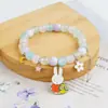 Pulsera Nueva Estilo Coreano con Cristales de Conejito Lindo, Joyería de Pulsera para Estudiantes, Sensación de Alta Gama para Niñas