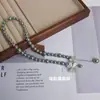 Design Original Pérola de Concha Corrente Curta para Clavícula Trevo Inlaid Zircônia Colar Acessível Luxo Elegante Acessórios para Vestido