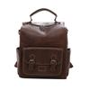 Mochila Retro Estilo Universitario para Mujer 2025 Nueva Moda Versátil Gran Capacidad Mochila de Viaje Pu Bolso para Estudiante Universitario