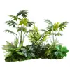 Plantas Artificiais Estilo Nórdico em Estoque para Atacado, Planta Artificial de Taro Torto, Plantas Verdes Falsas para Paisagismo, Plantas em Vasos para Decoração de Piso Interno para Sala de Estar