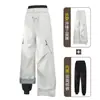 Conjunto de duas peças de down removível feminino calça de esqui calça de trabalho outono e inverno calça de paraquedista masculina calça de montanhismo para viagem ao ar livre