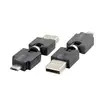 Venta al por mayor de fábrica adaptador USB 2.0 hembra a mini mini5p macho 90 grados 180 grados 270 grados 360 grados giratorio
