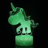 Luz Nocturna 3D Serie Unicornio Más Vendida en Amazon Transfronterizo Control Remoto Táctil Lámpara de Mesa Colorida Lámpara de Regalo Creativa