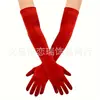 Accesorios para Mujer de los Años 1920 Spandex Satén Flocado Guantes de Charol Accesorios de Disfraz para Fiesta de Baile Transfronteriza en Stock